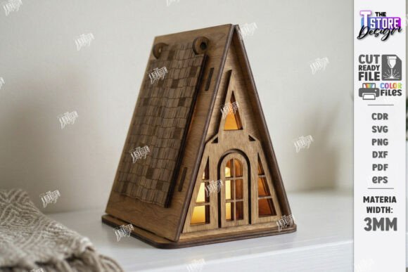 Download Candle House Laser Cut | Night Light SVG - Premium Bundle